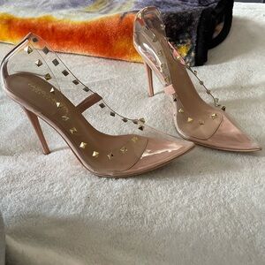 Fashion Nova Pink Studded Women's Heels